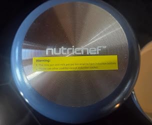Underside of the NutriChef pan showing the induction base